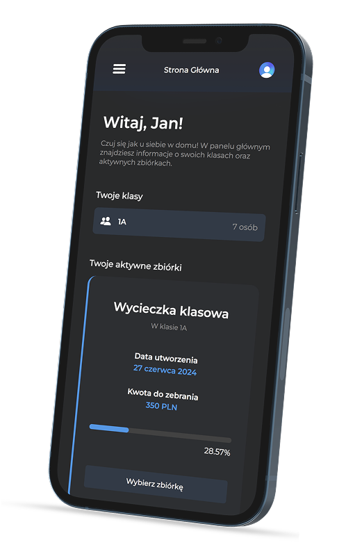 Telefon z aplikacją Collectify na ekranie